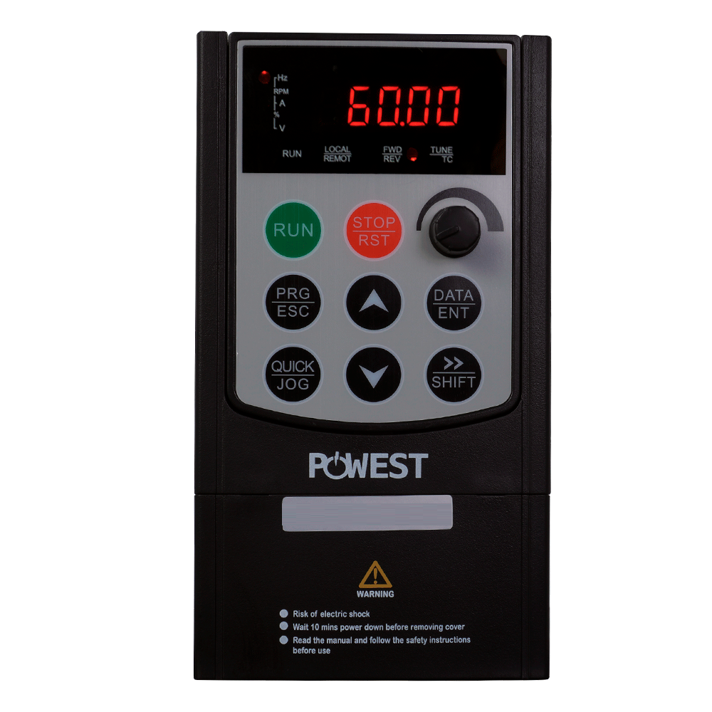 VARIADOR DE FRECUENCIA POWEST 0.75 KW (1 HP) - 220/240 VAC 3 PHASES