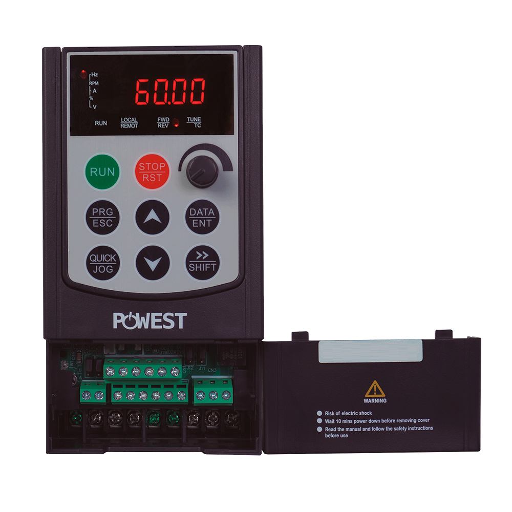 VARIADOR DE FRECUENCIA POWEST  3.7 KW (5 HP) - 220/240 VAC 3 PHASES