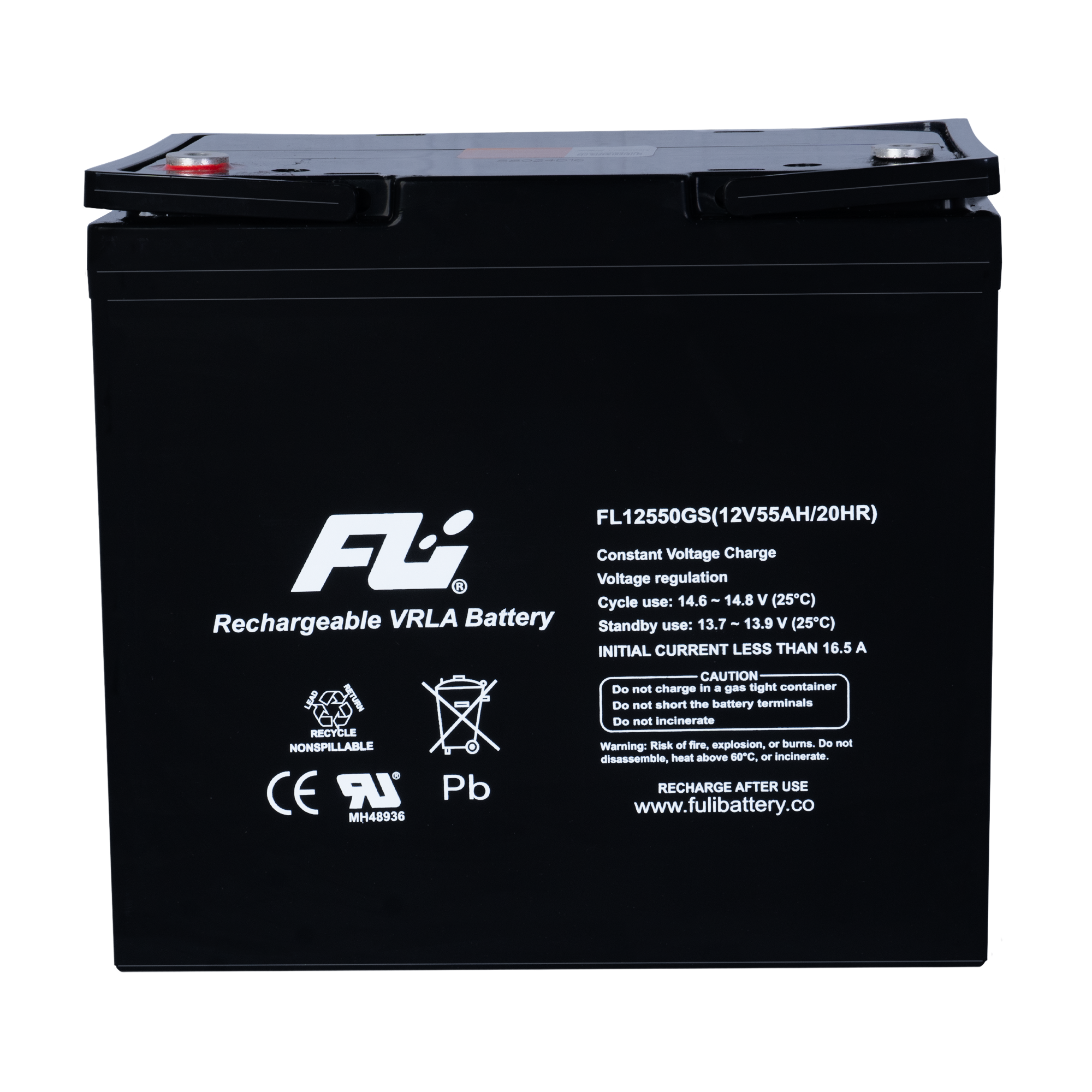 BATERIA SELLADA 12V 55AH REF. FL12550GS FULI BATTERY