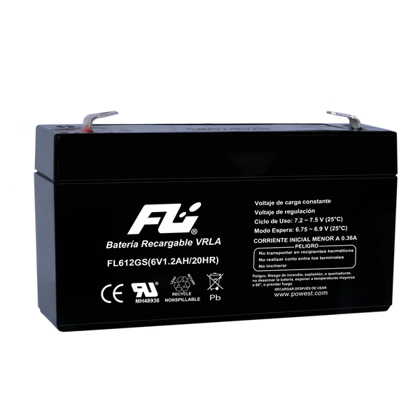 BATERIA SELLADA 6V-1.2AH REF. FL612GS FULI BATTERY