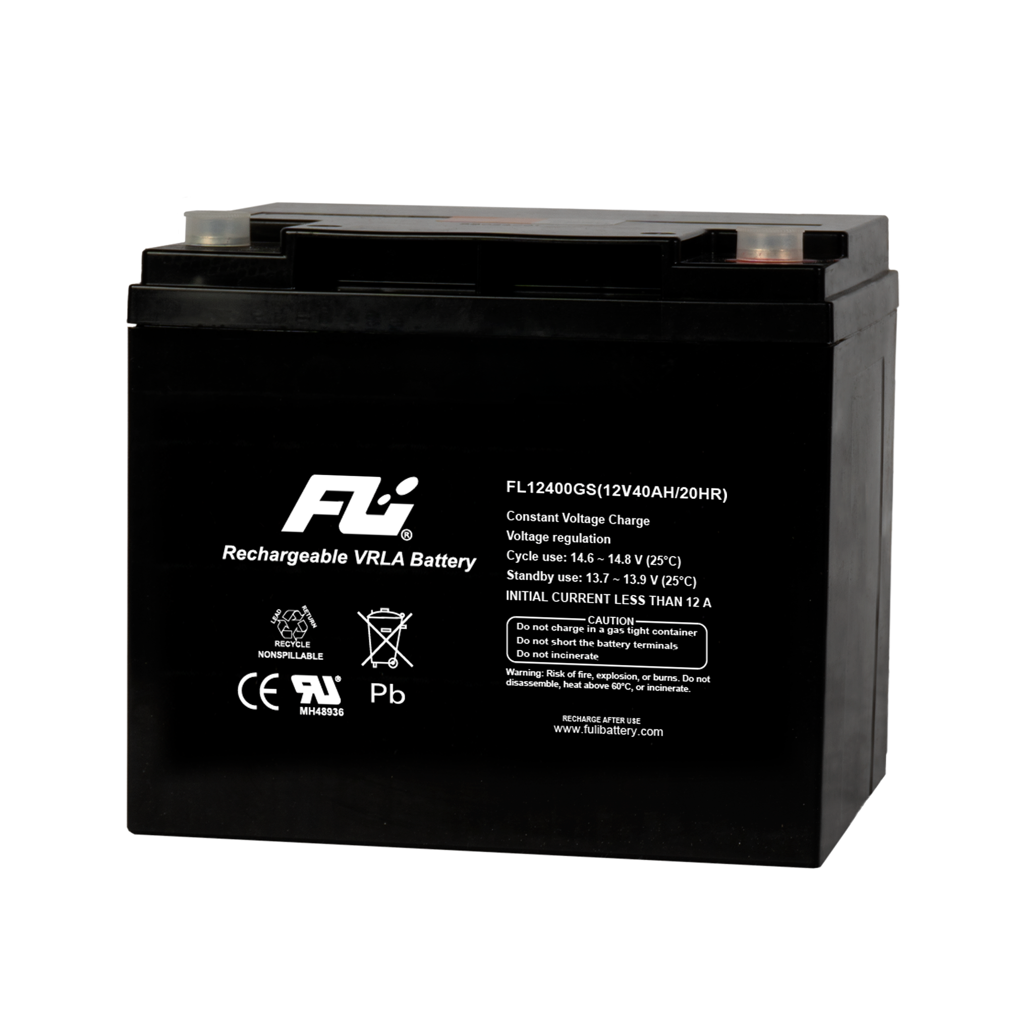 BATERIA SELLADA 12V-40AH REF. FL12400GS FULI BATTERY