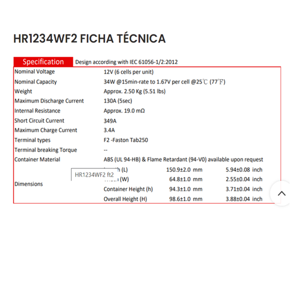 BATERIA CSB 12V9AH