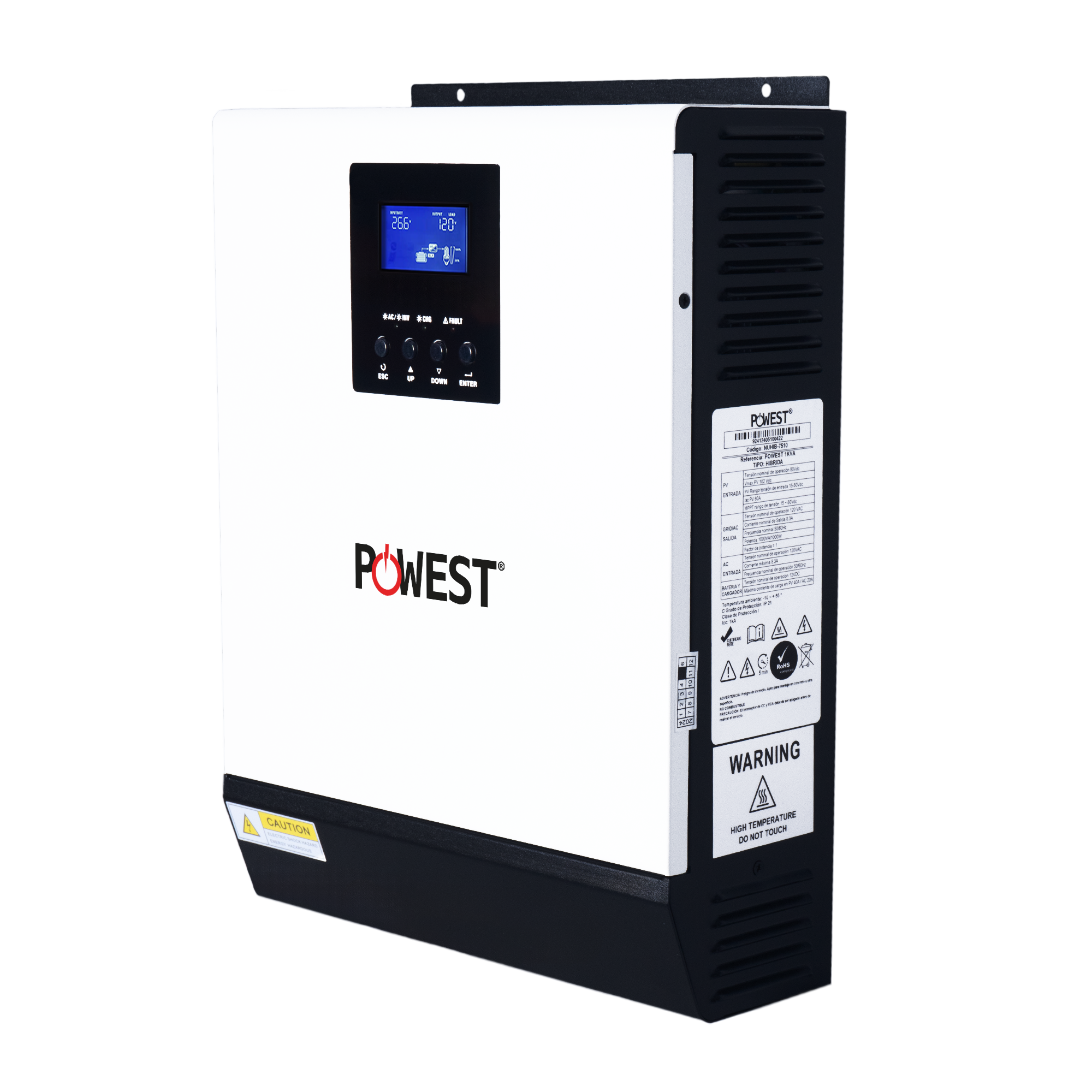 INVERSOR HIBRIDO SOLAR 1KVA 12V OFF GRID POWEST