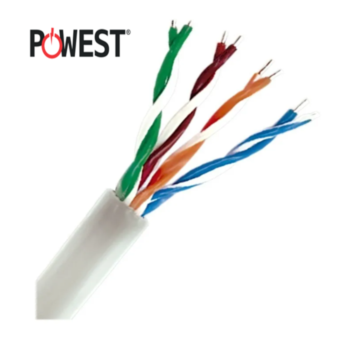 CABLE U/UTP POWEST CAT 5E 305M 100% COBRE INTERIOR