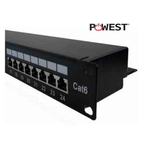 PATCH PANEL 24 PUERTOS 1U CAT 6 POWEST