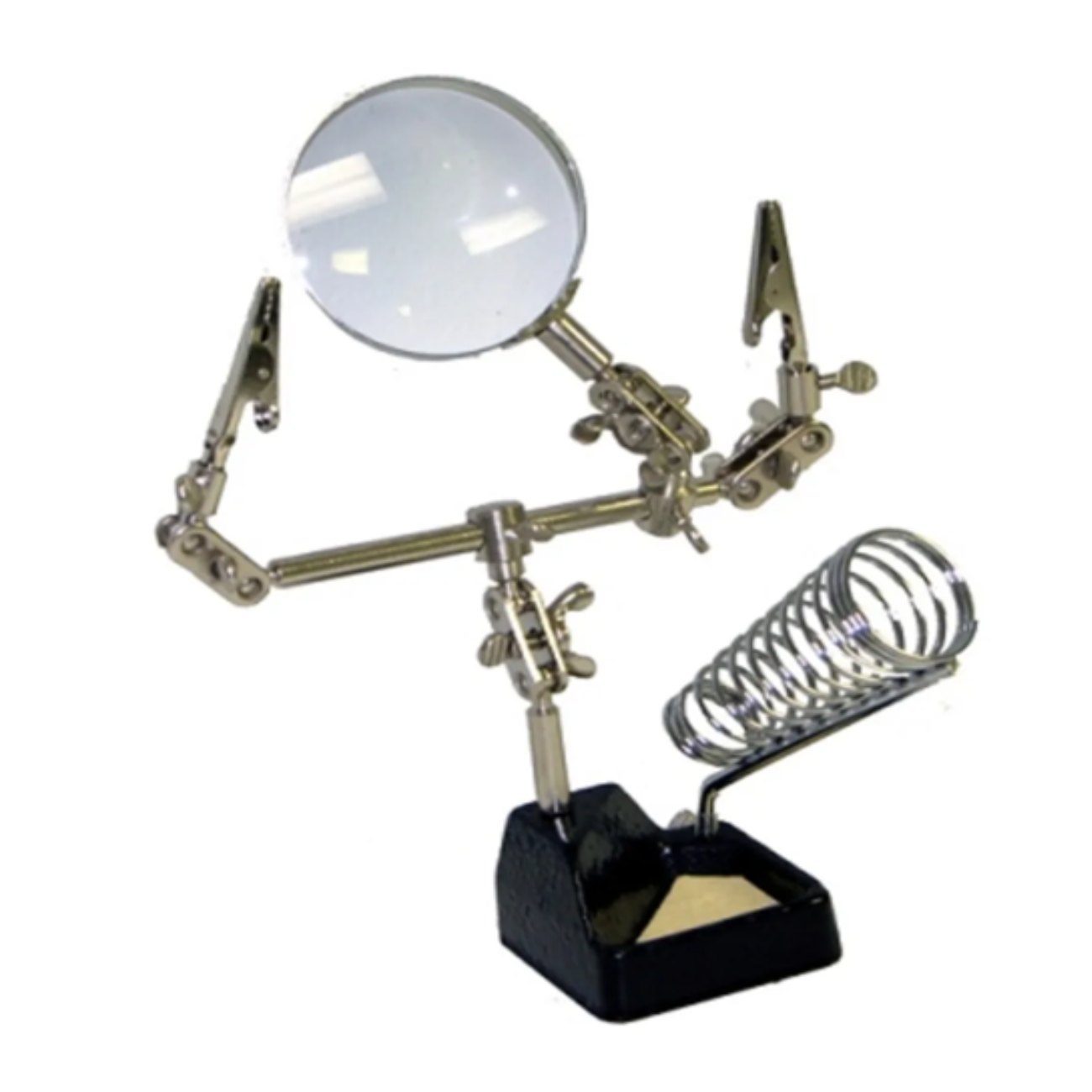 TERCERA MANO  CON BASE PARA CAUTIN Y LUPA