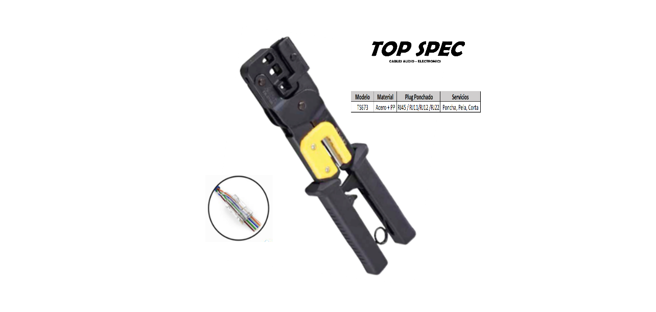 PONCHADORA PLUG RJ45/RJ11/RJ10 TOP SPEC